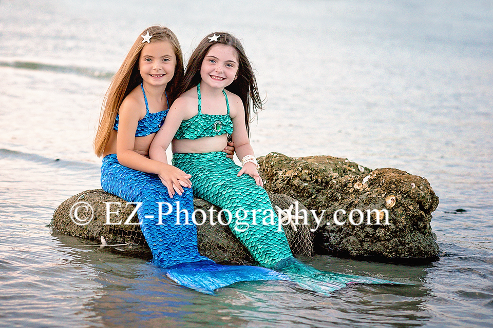 children's mermaid portraits